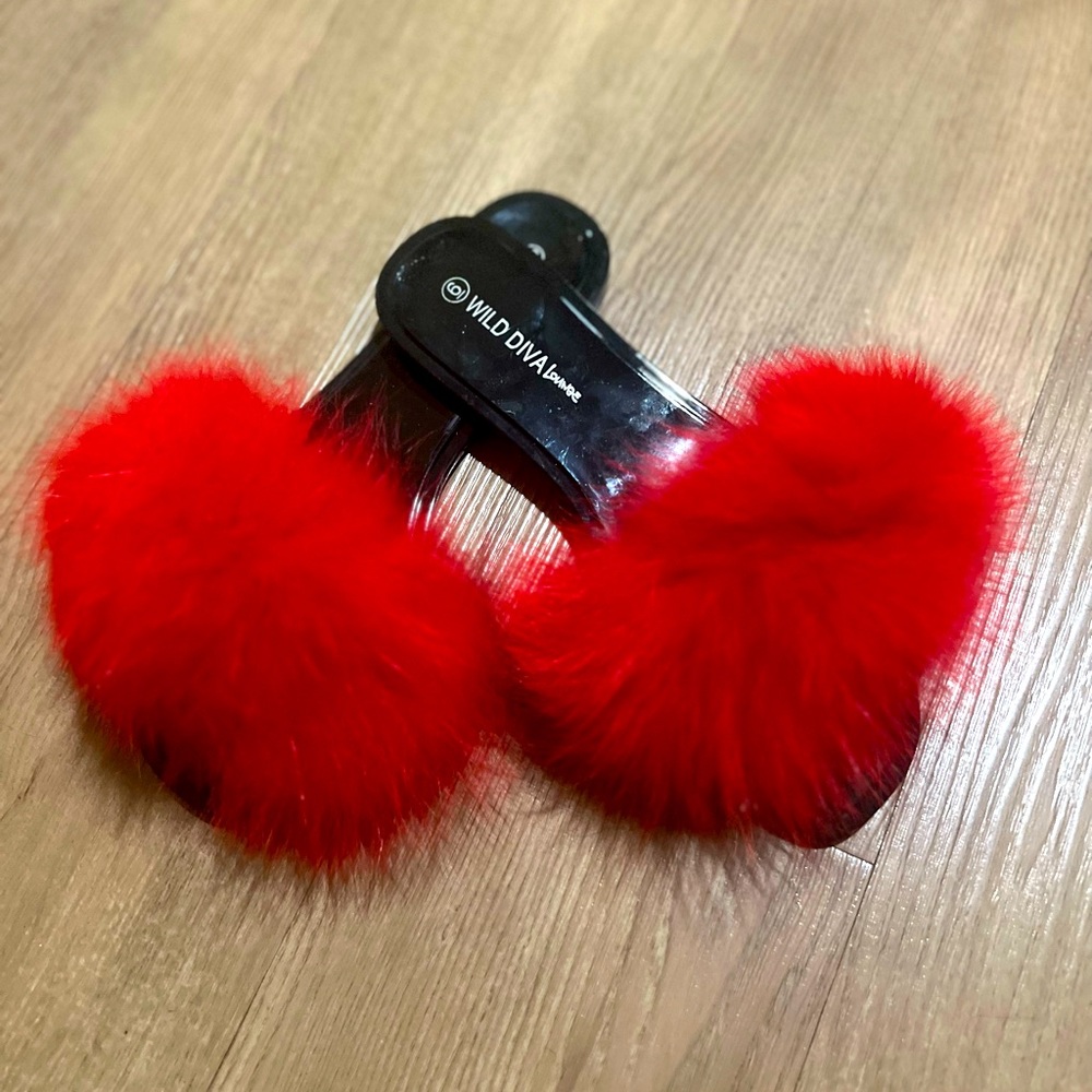 Furry slippers